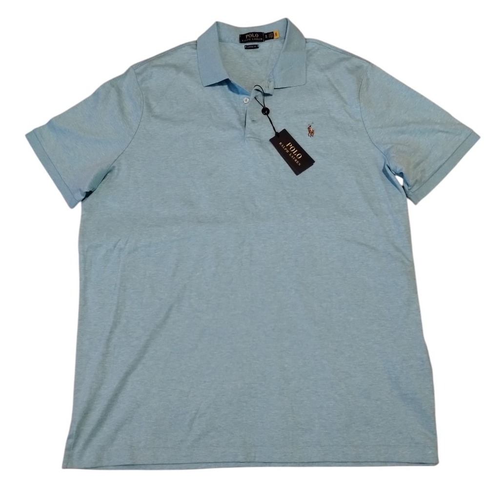 Polo Ralph Lauren Men's Classic Fit Polo Shirt Blue Heather‎ XXL Preppy Casual